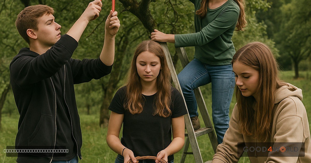 Schüler der Realschule Baiersbronn beleben Streuobstwiesen im Schwarzwald